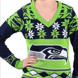 Seattle Seahawks V-Neck Sweater